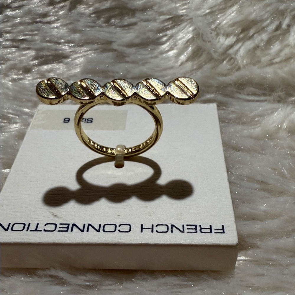 French Connection Textured Gold Ring
